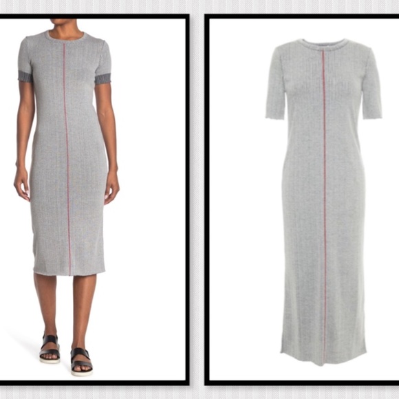 Rag & Bone- Elina Mélange Ribbed Midi Dress (NWT) - Picture 6 of 16